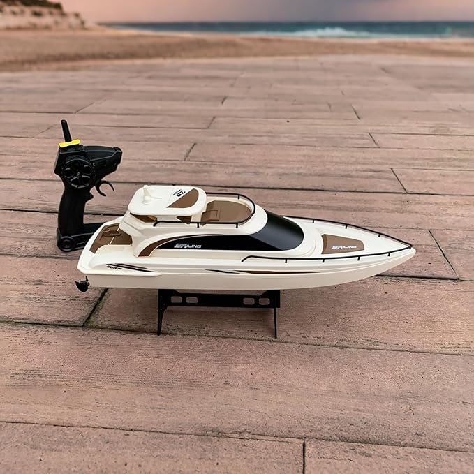 Remote Control Boat 4CH Electric Watercraft RC Sail Cruise Boat Yacht 15km/h for Lake Pool 14y+ Beginners