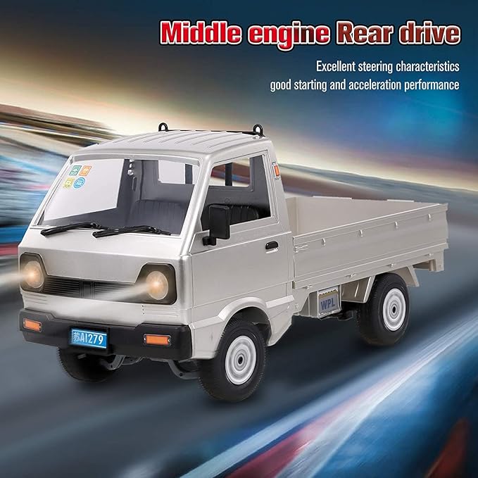 YIKESHU RC Car 1/10 Remote Control Car with LED Headlights 2.4Ghz RC Rock Crawler Trucks Rear Drive Off Road Pickup Truck for Adults Birthday Gifts All Terrain Crawler Suitable for Indoor Outdoor