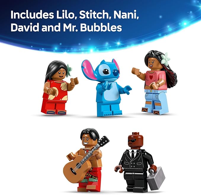 LEGO Disney Lilo and Stitch Beach House Toy - Building Playset for Kids Girls and Boys Ages 9+ - Includes 5 Minifigures - Disney Gift Idea for Fans of Lilo &amp Stitch Movie - 43268