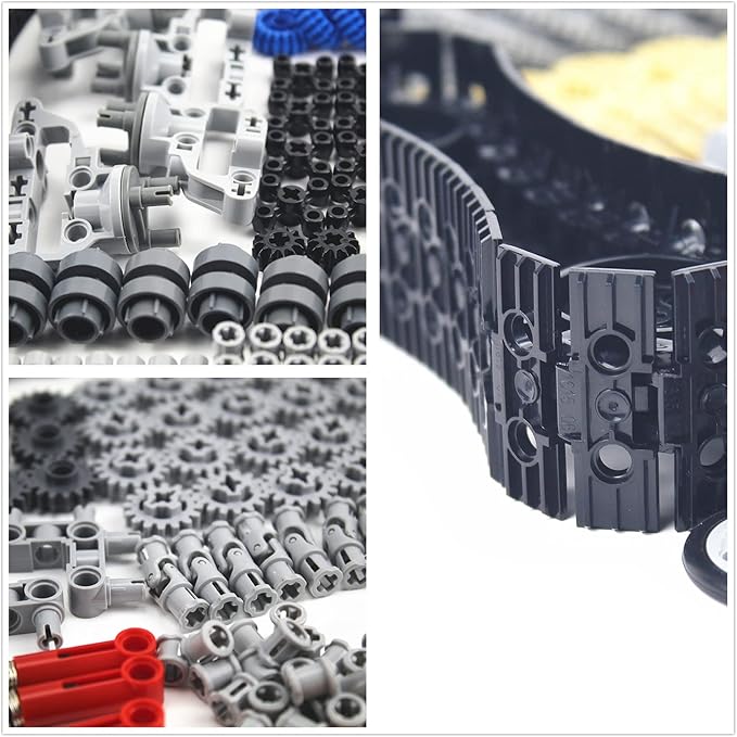 1533 PCS Technical Parts Building Block Accessories Vehicles Gears Cross Axles Wheels Connector Pieces Set Chain Link Pin Joint Shock Absorber MOC Toys