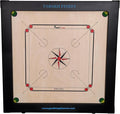 T TABAKH Precise Finest 12mm Carrom Board with Coins Striker and Powder Black 4 Players Ages 13 and Up