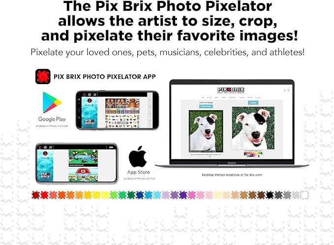 Pix Brix Pixel Art Puzzle Bricks - Animals and Artic Pixel Play Scene 1906 Pieces - Interlocking Building Bricks Create North Circle Scene Without Water or Glue - Stem Toys Ages 6 Plus