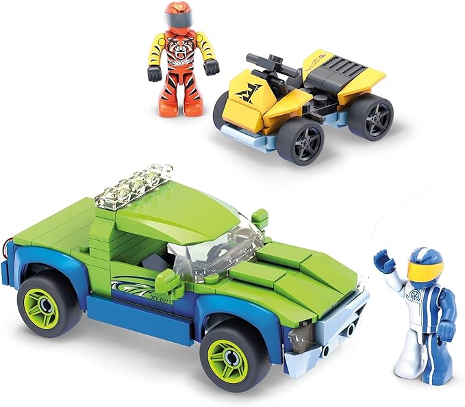 Hot Wheels Mega Construx Off-Duty and ATV Construction Set Building Toys for Kids 5 Years and Up