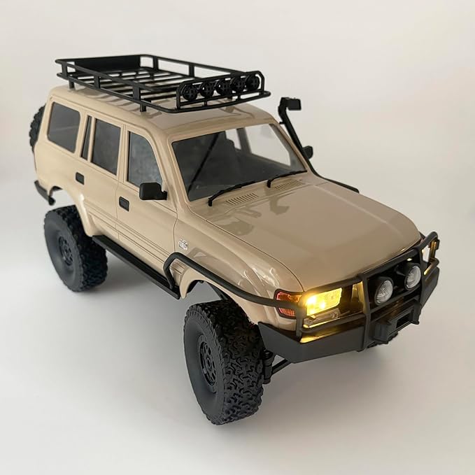 RC Rock Crawler 4x4 RC Truck WPL C54-1 RC Crawler Off Road 1/16 Scale RTR All Terrain Proportional Throttle Steering 2.4Ghz 260 Motor Upgraded Chassis and Counter Rotating Gearbox Adult