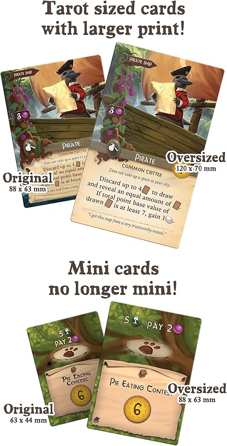 Everdell Expansion Oversized Cards – Extended Art Tarot-Sized Upgrade Pack for All Everdell Expansions Ages 14+ Collector’s Edition Accessory
