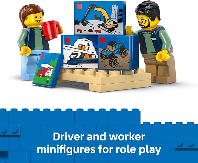 LEGO City: The Van Building Toy for Kids - Pretend Play Set for Boys &amp Girls Ages 6+ - Delivery Van Toy W/2 Minifigures &amp 4 Mini Box Elements - Gift Idea for Birthdays - 60500