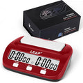 LEAP Chess Clock Digital Chess Timer Professional for Board Games Count Up/Down Timer with AlarmBonus and Delay Features Easy to Setup (Red/Black)