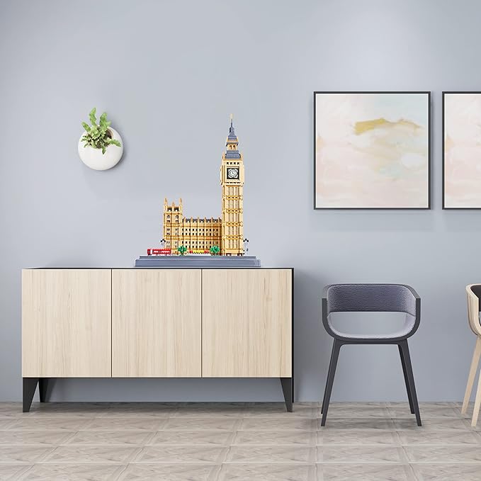 World Famous Architecture Micro Building Blocks Set 6473 PCS - DIY London Big Ben Collectible Model for Adults Teens or Lovers Ages of 14+ in Living Room or Office Decorative Items