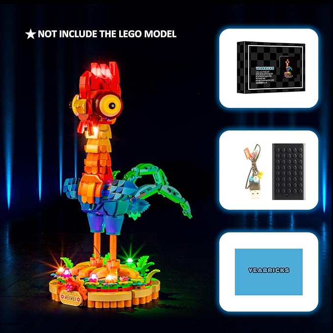 YEABRICKS LED Light for 43272 Disney Heihei Building Blocks Model (Building Set NOT Included)