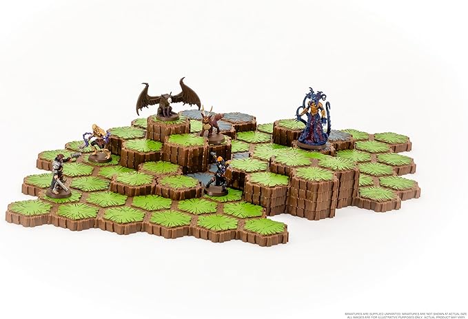 Renegade Game Studios Heroscape: Age of Annihilation Battle for the Wellspring 2-Player Strategy Board Game Starter Set with 6 Unpainted Miniatures