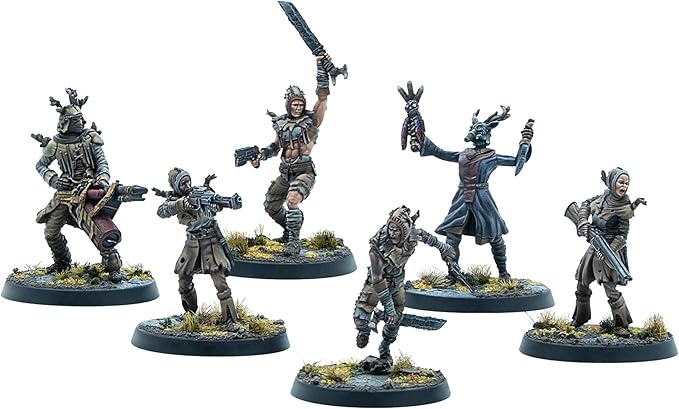 Modiphius Entertainment: Fallout: Miniatures - Cult of The Mothman: Clergy - 6 Figures Appalachia Wave Unpainted Resin Miniatures Tabletop Game