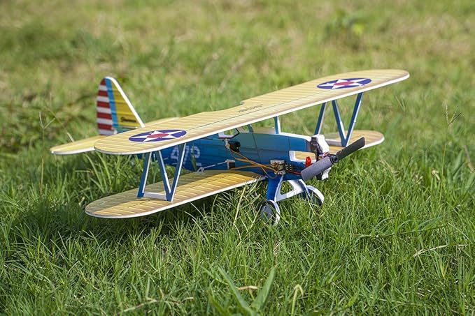 4CH Micro 450mm RC Foamy Indoor Outdoor Biplane Stearman PT-17 Kaydet (E2505-152E)