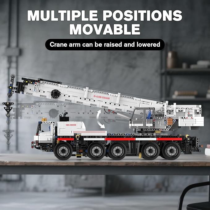 Mould King Construction Crane Building Sets 17075 APP Programmable Construction Vehicle Model Large Vehicles Crane Building Kits Gift for Adult/Collections Enthusiasts(3248 Pieces)