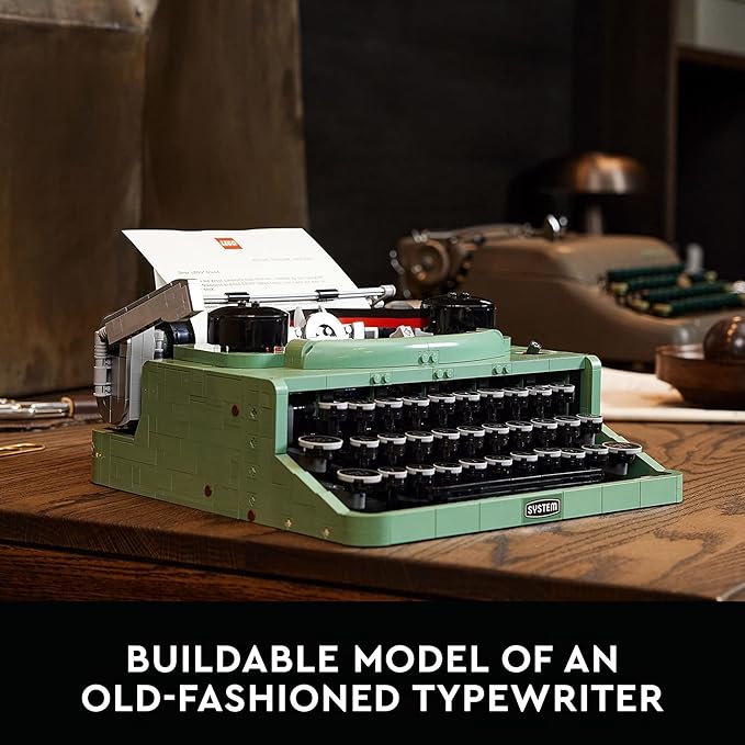 LEGO Ideas Typewriter 21327 Building Set for Adults Collectible Retro Display Model Creative Hobbies Unique Gift Idea