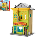 Happy Burgers Shop Modular Building Set for Adults The Belcher Family House Building Blocks with Box Ideas Collectors Gift Set for Kuchi Kopi Cartoon Fans (1222PCS)