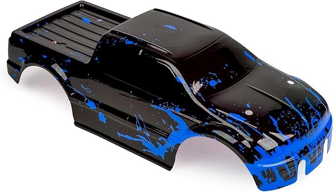 SummitLink Custom Body Compatible for T/E Maxx Shell Cover E-Maxx 1/10 Scale RC Car (Truck not Included) (Muddy Blue Over Black)