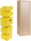 WE Games Wooden Block Stacking Party Game for Adults Tumble Tower Wedding Guest Book Alternative Tabletop Games Includes Storage Case 12 inches