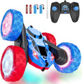 Remote Control RC Car for Kids 6-12 High-Speed 4WD Stunt Car with LED Lights &amp 360° Rotation 2.4GHz Off-Road Vehicle Toy with Rechargeable Battery Cool Valentines and Birthday Gift for Boys