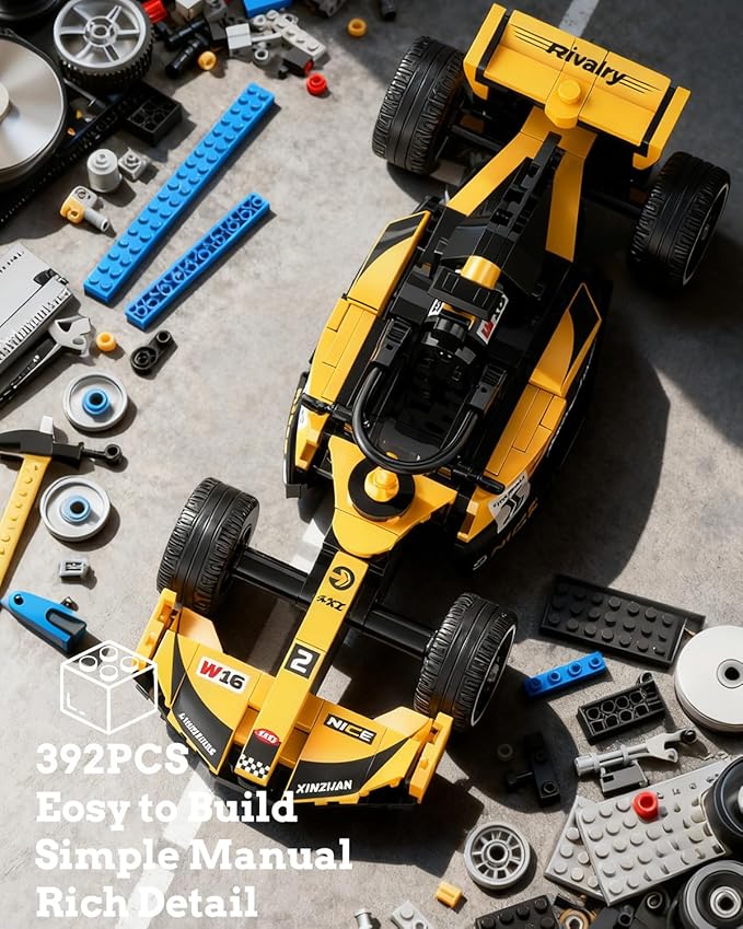 Racing Car Building Blocks Set Speed Champions Model Kit for Kids Ages 14+ and Adults Creative Race Toy Gift for Boys &amp Girls(XZ0002)