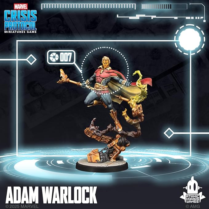Asmodee Marvel: Crisis Protocol Adam Warlock Moondragon &amp Quasar Character Pack - Includes 3 Miniatures Tactic Cards &amp Infinity Gems Tabletop Superhero Game Ages 14+ 2 Players 90 Min Pla