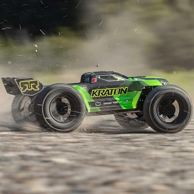 ARRMA RC Truck 1/8 KRATON 4X4 6S BLX BRUSHLESS V6 Speed Truck RTR (Lipo Battery and Charger Not Included) (Green/Black) ARA8608V6T3