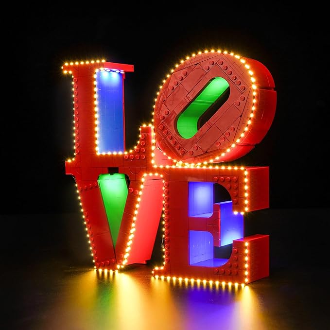 Upgraded Led Light Kit Compatible with Lego Love Building Set Lights Decoration Compatible with Lego 31214 Gift Ideas for Valentine's Day Birthdays Wedding (Model Not Included)