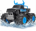Lacchoufee 1:16 Waterproof Monster Truck Toys RC Cars 2.4GHz Remote Control Truck for Kids Boy Ages 89101112 Years Old 4WD All Terrain Off-Road with LED Lights RC Boat for Boy Girl Birthday Gift