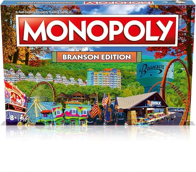 Monopoly Board Game Branson Edition: 2-6 Players Family Board Games for Kids and Adults Board Games for Kids 8 and up for Kids and Adults Ideal for Game Night