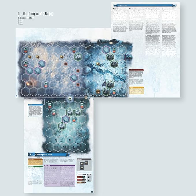 Cephalofair Games Frosthaven Play Surface Books – 4-Book Set – Official Board Game Accessory with Scenario Text &amp Rules