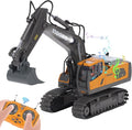 HuiJuKeJi 11-Channel Remote Control Excavator Toy Rechargeable 2.4 GHz RC Construction Vehicle for Kids 680° Rotation | Metal Shovel | Lights &amp Sounds for Boys Ages 6-12