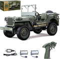 Remote Control Car 2.4Ghz 4WD Off Road RC Jeep Rock Crawler Vehicle with Linked Lights 1:10 Scales All Terrain Remote Control Trucks RTR Hobby RC Car for Teen Adults