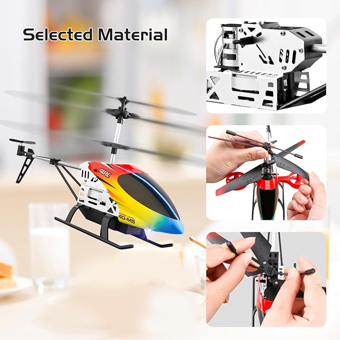 4DRC M5 RC Helicopter for Kids 3-12 and Beginners Remote Control Helicopter with Altitude Hold 2 Batteries with 30Mins FlightWhole Alloy Toy for Boys Girls Indoor Gift