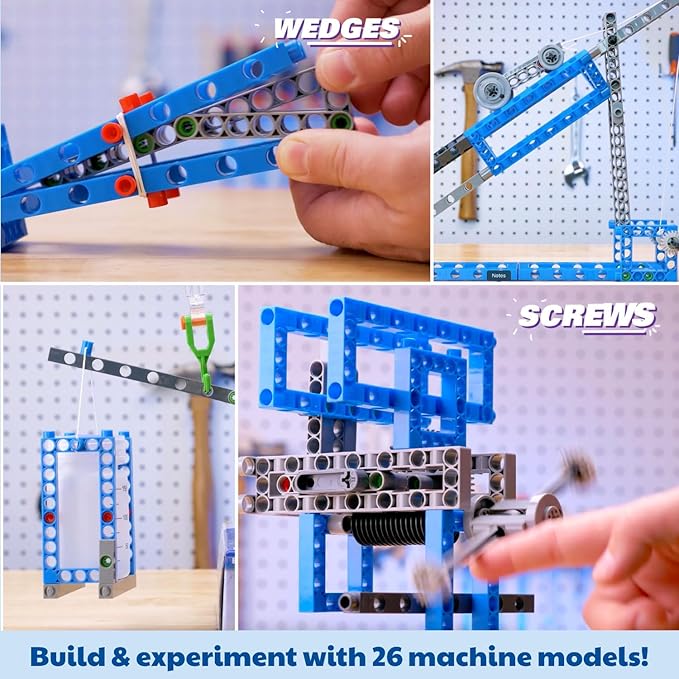 Thames &amp Kosmos Simple Machines Science Experiment &amp Model Building Kit Introduction to Mechanical Physics Build 26 Models to Investigate The 6 Classic Simple Machines