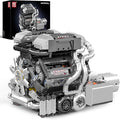 Mould King 10201 W16 Engine Model Kit MOC Bug Supercar Engine Model with Battery and Motor Collectable 16-Cylinder Car Engine Transmission Shiftable Gear Operation for Adults (2024+ PCS)