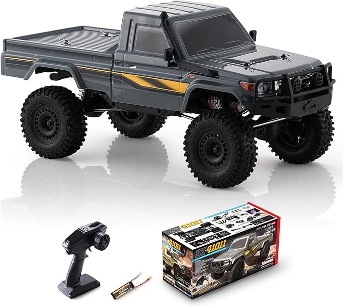 FCXㅤ YKHOBBY 1/10 YK41011 RC Crawler Hobby Grade RC Rock Crawler with 2 Speed Switch Manual Differential Lock for Adults (RTR Grey)