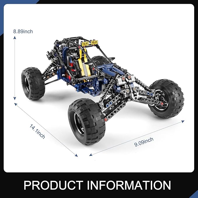 Mould King RC Off-Road Building Car Toys 515 Pieces Building Blocks Lightning Climbing Car Model with Motors (Remote Control and APP Control)