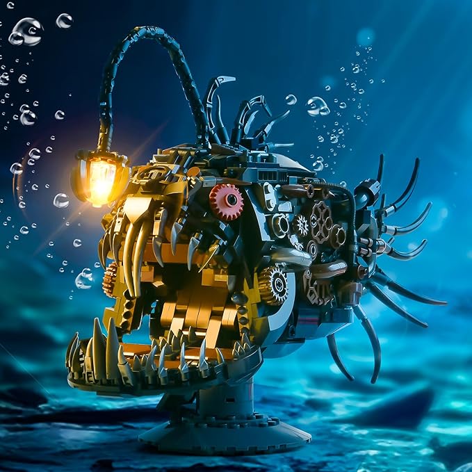 Mechanical Fish Building SetsOcean Animal Collection ToyAdults Home or Office DecorSTEM Building Gift for Teens Boys and Girls 8-14 (1038PCS)
