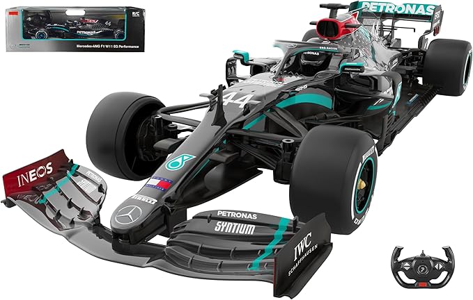 Voltz Toys Authentic Licensed 1:12 Mercedes-Benz F1 W11 Remote Control Vehicle - RC for Kids and Adults - 2.4GHz RC for Gift (1:12 Mercedes-Benz F1 W11)