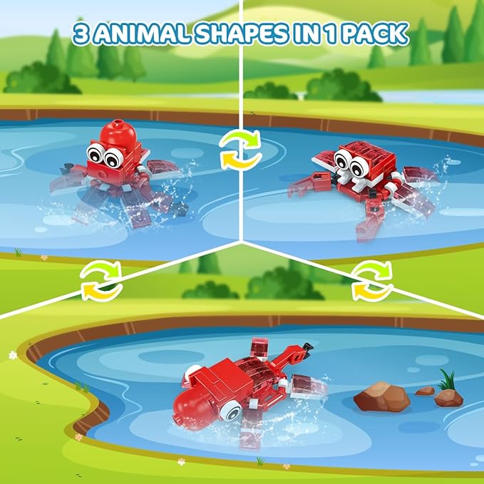 30 Packs Animal Party Favors for Kids 810 PCS Mini Animal Building Block Toy Set for Goodie Bag Fillers Classroom Prizes Easter Birthday Children's Day for Boys Girls Student Ages 6+