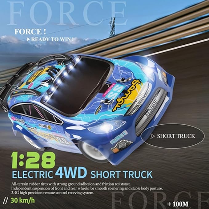 Goolsky WLtoys 284010 RC Drift Car 1:28 Scale 2.4GHz Remote Control Car 4WD 30KM/H High Speed RC Racing Cars with Metal Chassis for Adults