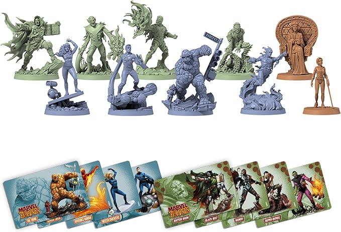 Marvel Zombies: A Zombicide Game - Fantastic 4: Under Siege - Defend or Corrupt Marvel's First Family in the Apocalypse! Cooperative Strategy Game Ages 14+ 1-6 Players 90 Min Playtime Made by CMON
