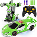 FDJ Remote Control Car - Transform RC Cars 2.4Ghz 1:18 Scale Transforming RC Drift Car with Flashing Lights One Key Deformation 360 Degree Rotating Drifting Remote Control Car for Boys Age 4-7 8-12