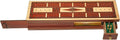 PALM ROYAL HANDICRAFTS - 2 Track Wooden Cribbage Board Set Inlaid in Blood Wood/Maple Wood Storage Available for Pegs and Cards