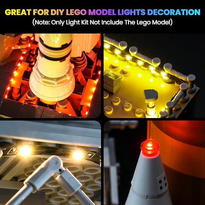 Upgraded Led Light Kit Compatible with Lego NASA Artemis Space Launch System Building Set Lights Decoration Compatible with Lego 10341 (Model Not Included)