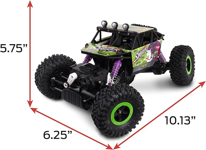 Mean Machine 1/16 R/C Rock Crawler Series [2.4GHz] Rock Crawler Striker Innovative Suspension System Powerful Motor Grippy Tires 150-foot Range Pistol Grip Controller Real time 4x4