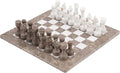 Radicaln Marble Chess Set 15 Inches Handmade Grey Oceanic and White Classic Board Game Ideal Chess Games for Adults Luxury Marble Chess Boards &amp Pieces for Gifts