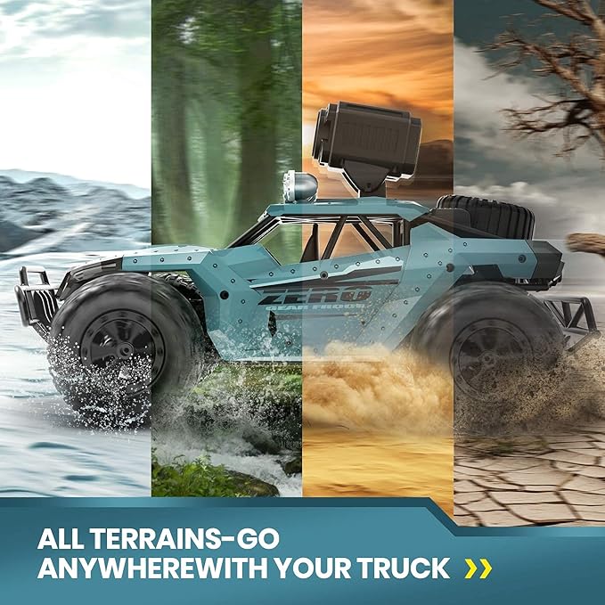 DEERC RC Cars DE36W Remote Control Car with 1080P HD FPV Camera 1/16 Off-Road High Speed Monster Trucks for Kids Adults 60 Min Play