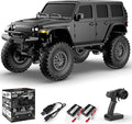 RACENT 1/24 RC Crawler 4WD Off Road All Terrain RC Monster Truck Rock Climbing with led Light Waterproof Hobby Grade Toys with 2 Batteries for Adults (Black)