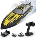 VOLANTEXRC RC Remote Control Boat for Pool2.4Ghz Control RC Boats for Adults Lake Electric Boat with Water Cooling System 2Rechargeable Batteries (Yellow)