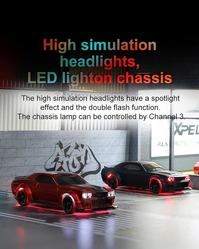 Turbo Racing 1:76 Scale RC Sport Car Table Racing 2.4GHZ Remote Control Mini Model Car with Full Proportional RTR for Adults Toys (C75-Black)